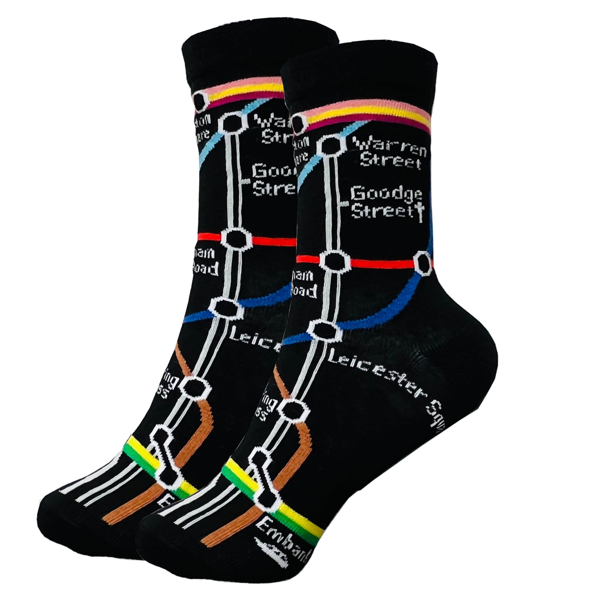 London Underground Tube Map Socks Black Men and Women Etsy