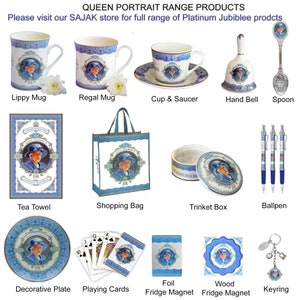 Queen Elizabeth II Platinum Jubilee 2022 Cotton Tea Towel Commemorative British Royal Memorabilia Souvenirs Gift image 8