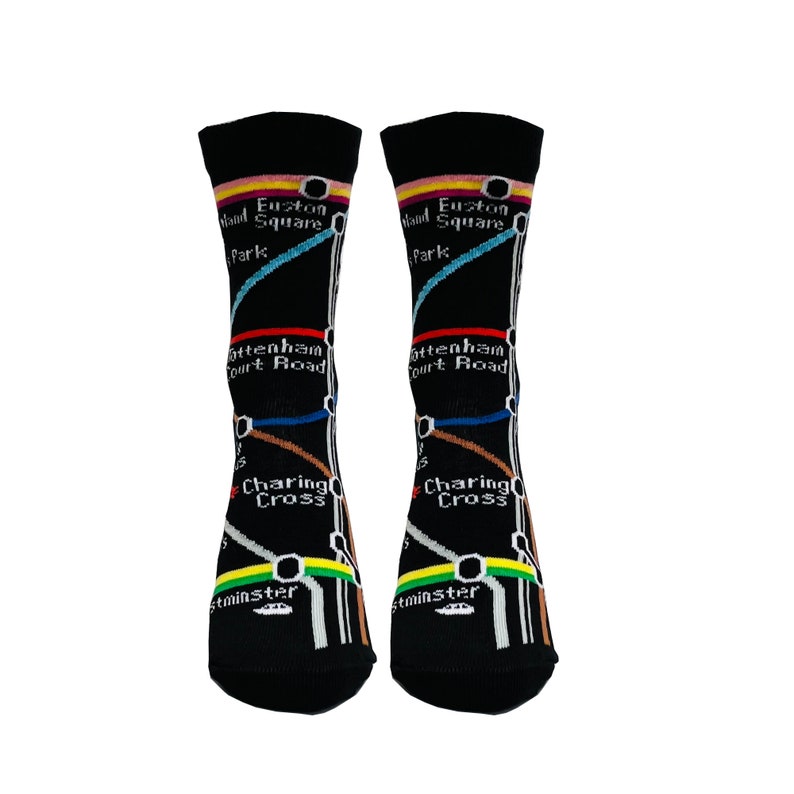 London Underground Tube Map Socks Black Men and Women Etsy UK