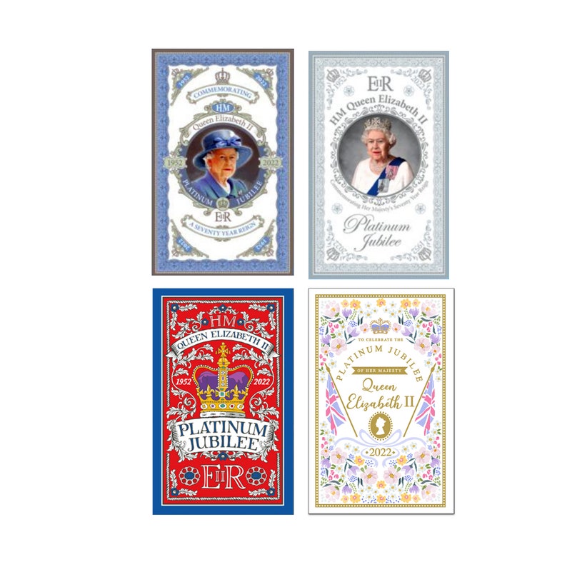 Queen Elizabeth II Platinum Jubilee 2022 Cotton Tea Towel Commemorative British Royal Memorabilia Souvenirs Gift image 1