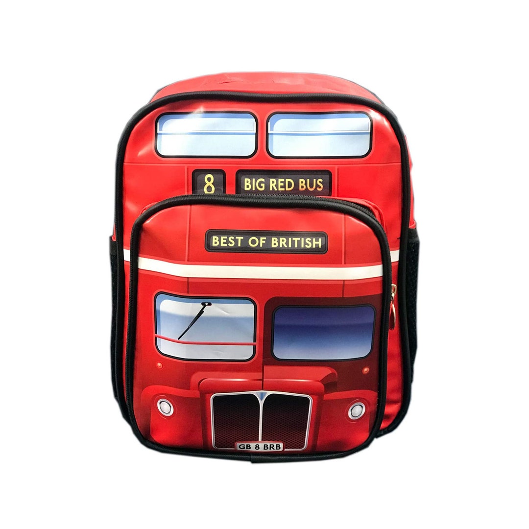 Lightweight London Bus Boys and Girls School Backpack Kids Travel ...