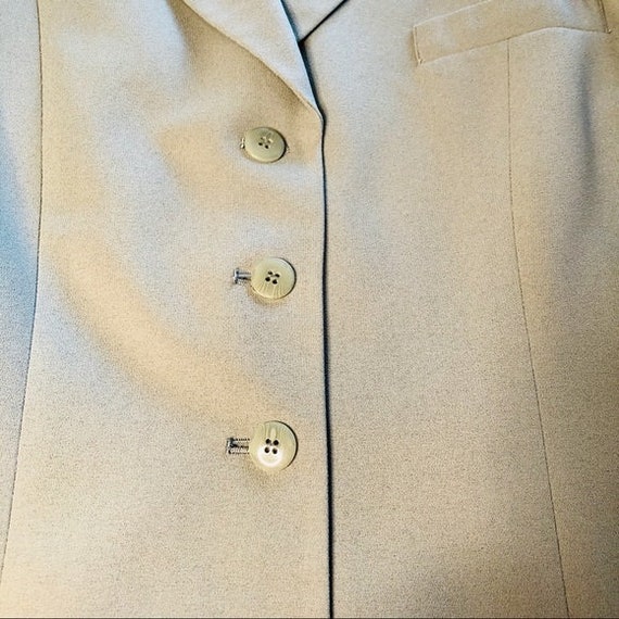 Vintage RENA ROWAN Sage Green Four Button Close Long … - Gem