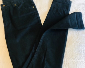 Custom Tailor-Made Black Denim Jeans Size 36x33 Slim Fit