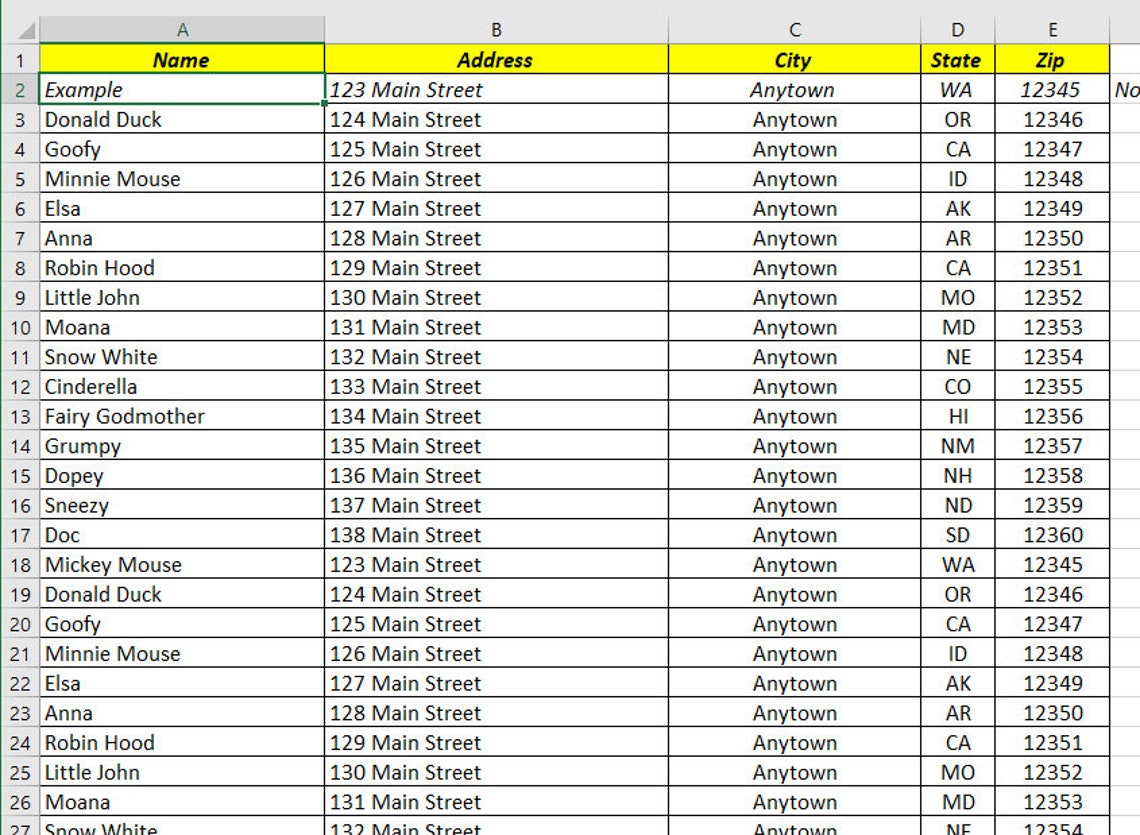 Excel - 30 Labels per Page (you Supply Addresses) - Etsy
