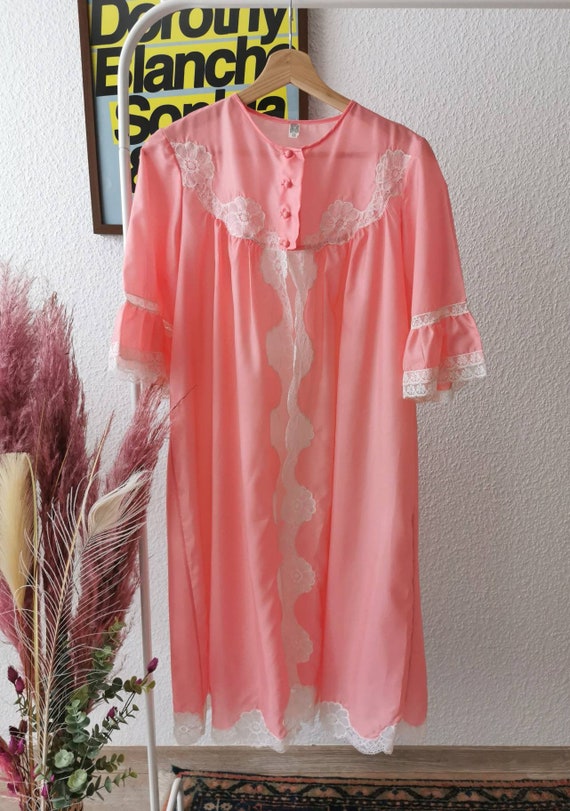 60er Jahre Vintage Kleid, Spitze, pink, Rockabill… - image 10