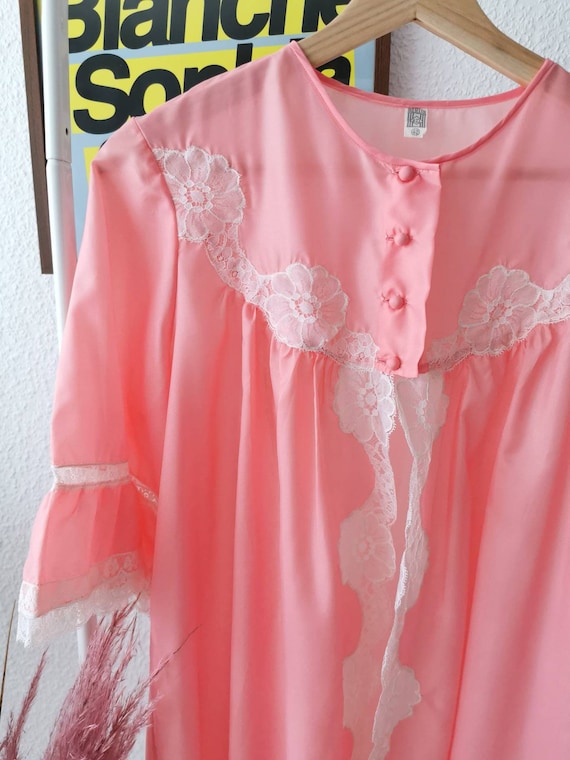 60er Jahre Vintage Kleid, Spitze, pink, Rockabill… - image 2