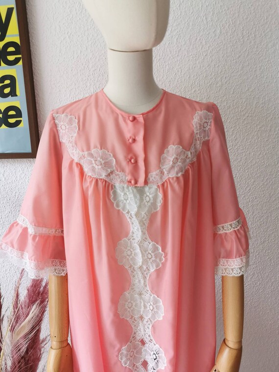 60er Jahre Vintage Kleid, Spitze, pink, Rockabill… - image 8