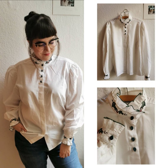Original 80's german folklore blouse