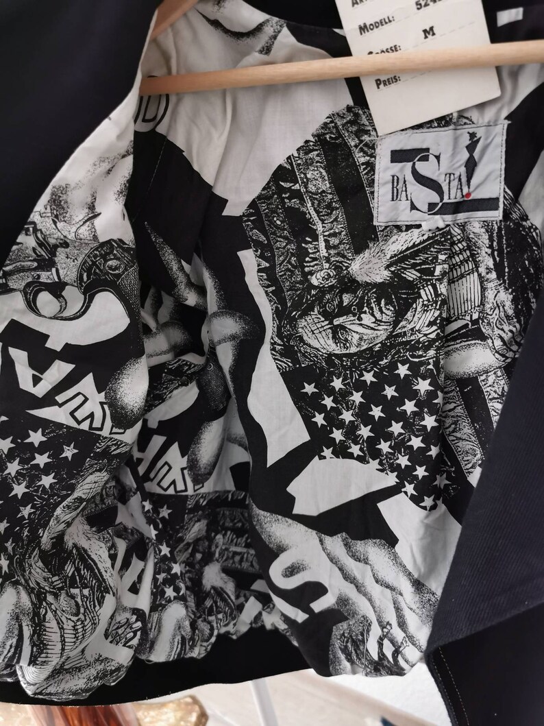 Vintage Jeans Jacket, 1980's Deadstock Gold and Blue Cotton Jeans