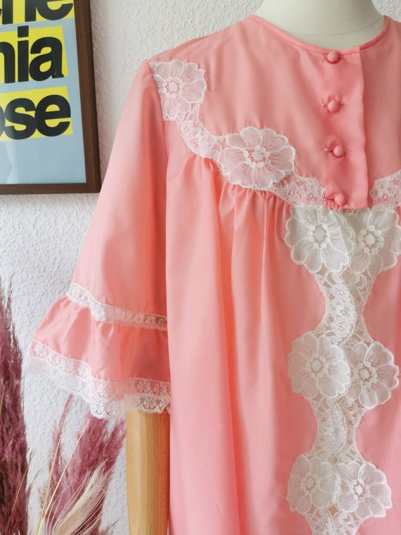 60er Jahre Vintage Kleid, Spitze, pink, Rockabill… - image 9