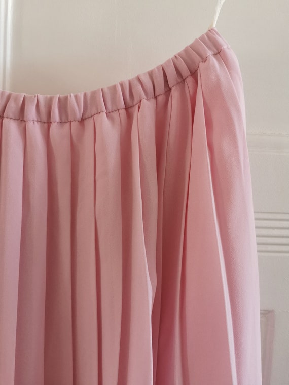 Vintage co-ord, 1980's light pink blush pleated s… - image 6