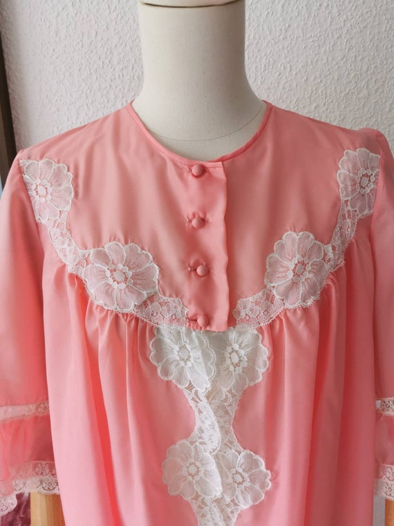 60er Jahre Vintage Kleid, Spitze, pink, Rockabill… - image 3