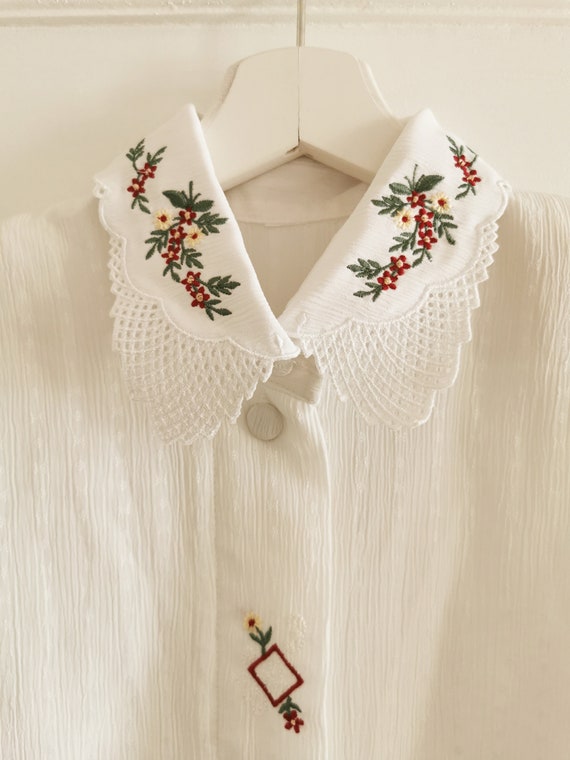 Vintage blouse, 1980's German Bavarian folklore D… - image 10
