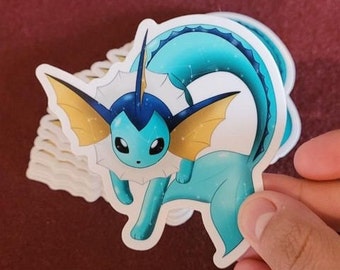 Celestial Vaporeon Die Cut Sticker