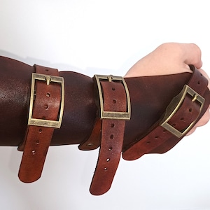 Leather Bracers, Leather Steampunk Armor