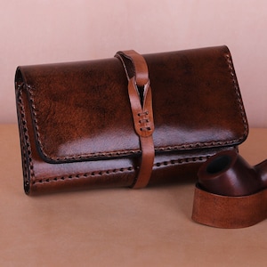 Leather Pipe Case, Pipe Roll, Pipe Pouch, Pipe Bag