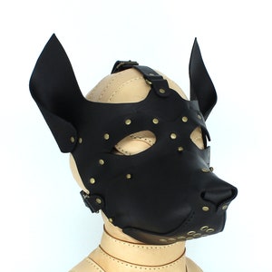 Dog mask, Pup hood with removable Muzzle