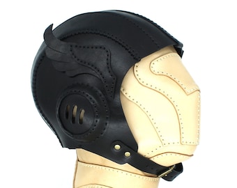 Aviator cap, leather headphone helmet, Flight pilot helmet