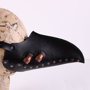 Plague Doctor Leather Mask, Steampunk Post Apocalyptic Mask, Halloween costume
