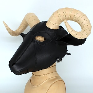 Leather ram mask