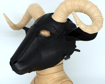 Leather ram mask