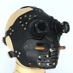 Steampunk Leather Mask: Biker, Post-Apocalyptic Costume
