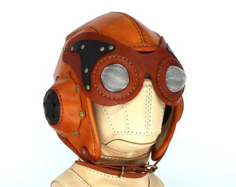 Steampunk Aviator cap, Flight helmet