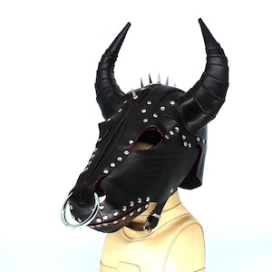 Minotaur mask, bull leather mask