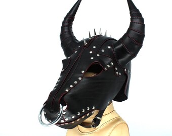 Minotaur mask, bull leather mask