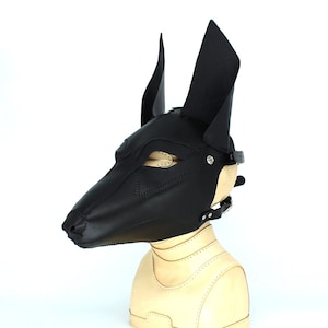 Leather jackal mask