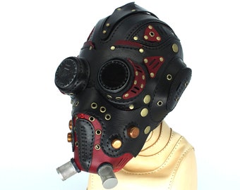 Fantasy dust mask, Scavenger motorcycle biker helmet, steampunk respirator gas mask