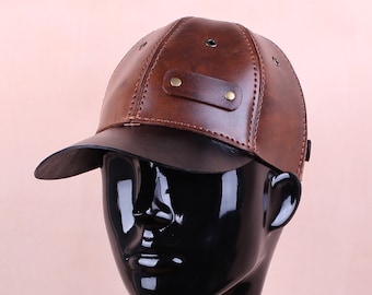 Leather baseball cap, Leather baseball hat