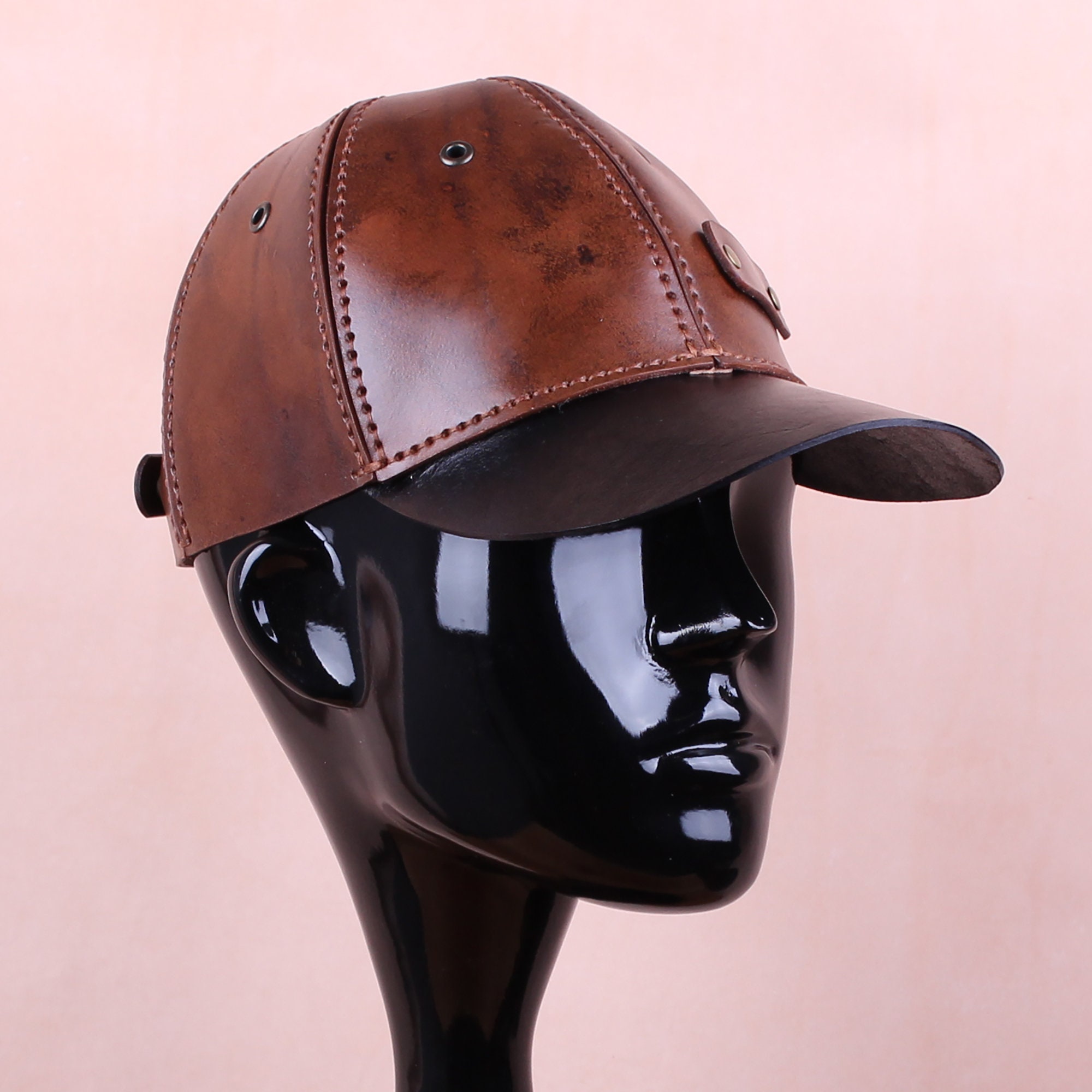 Leather baseball cap Leather baseball hat Etsy