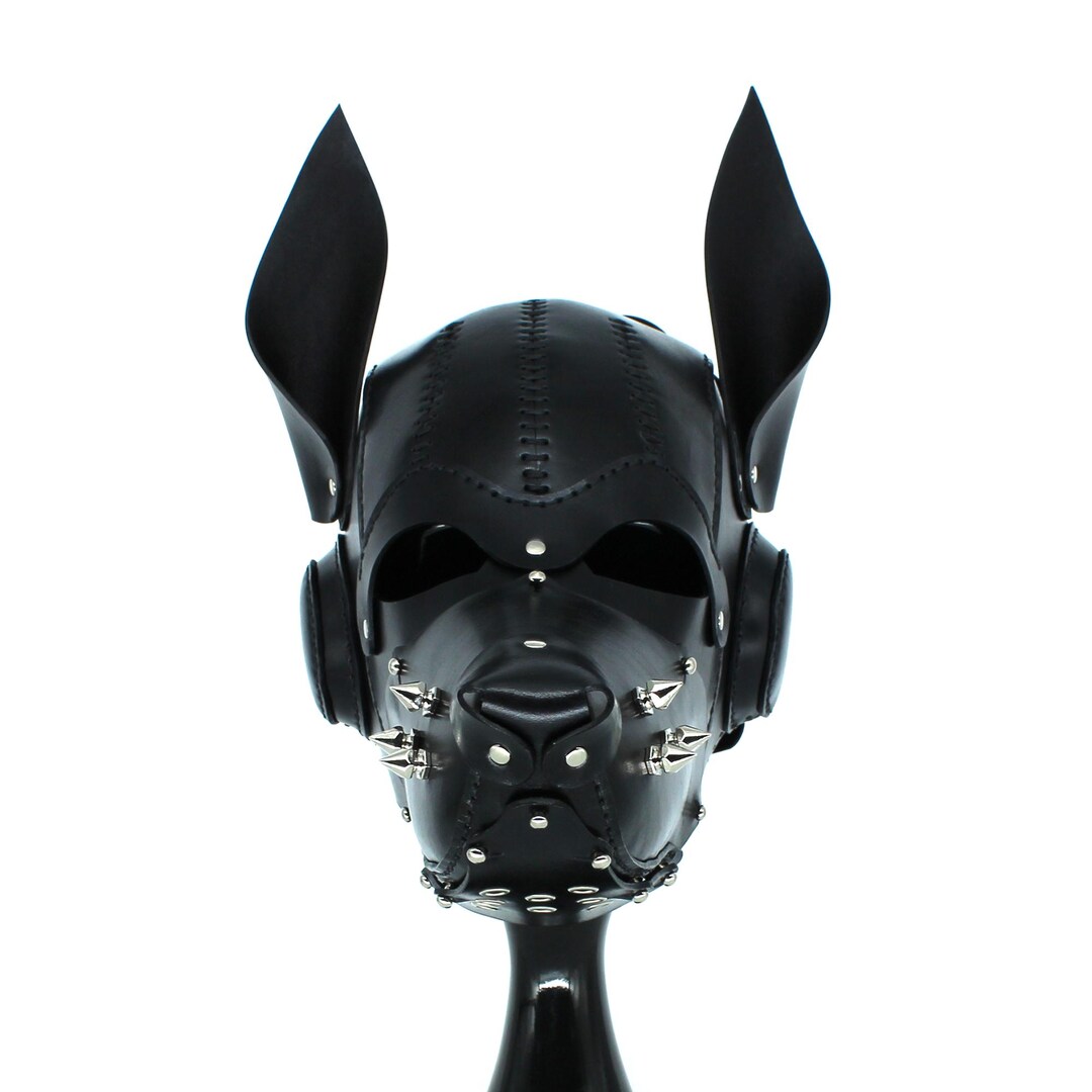 Translucent Dog Mask Leather Dog Mask With Removable Muzzle, Puppy Play Hood - Etsy