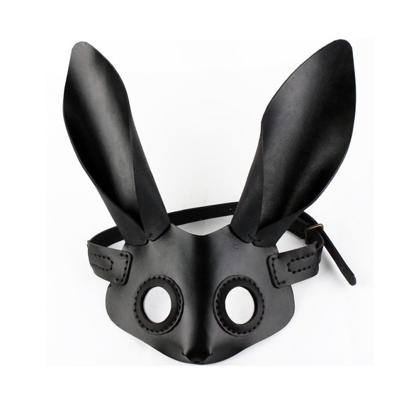 Leather Rabbit Mask,  Bunny BDSM Costume