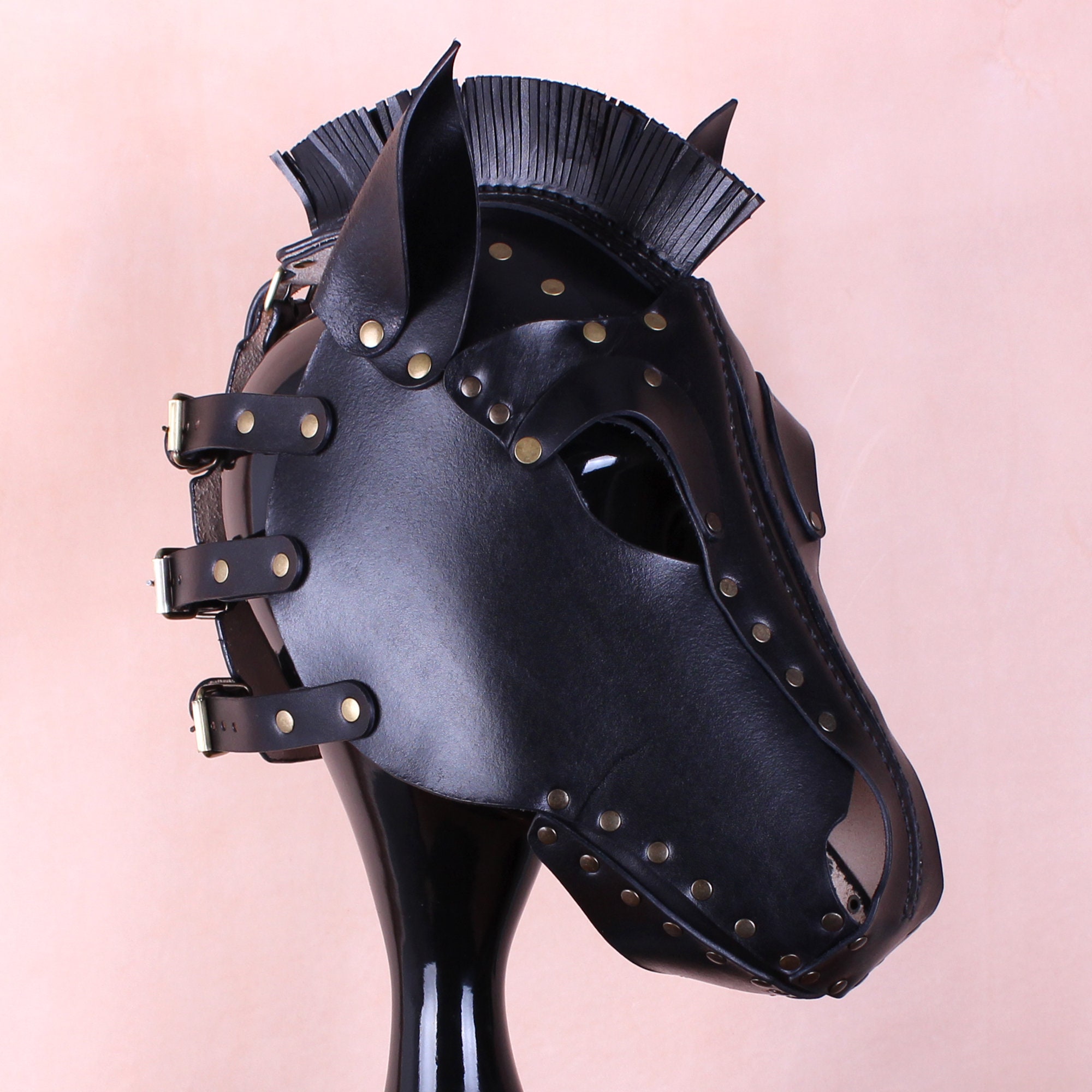 革製の馬のマスク - Etsy 日本