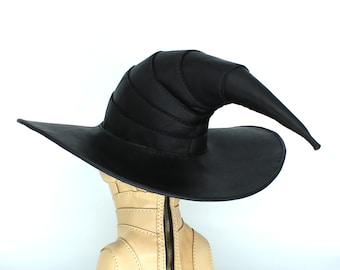 Leather Handmade Wizard Hat, Witch Hat - Etsy
