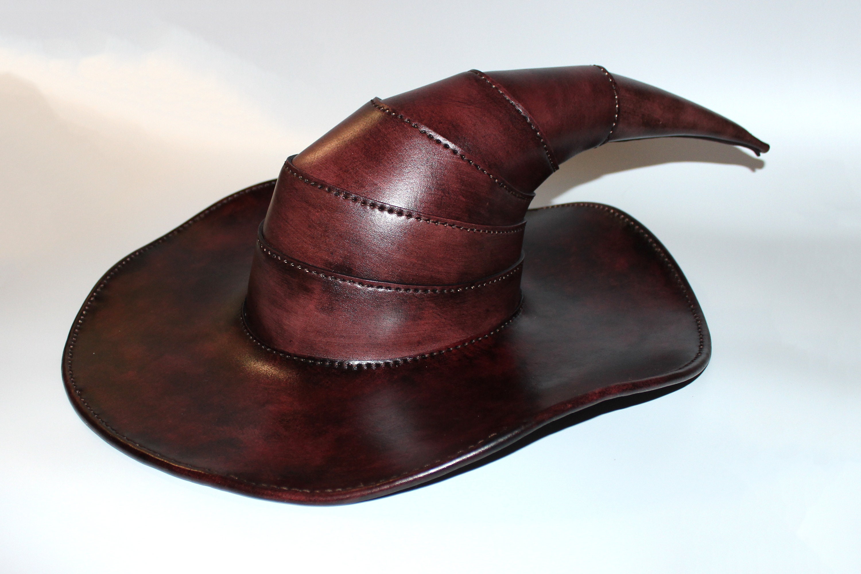 【レビューを書けば送料当店負担】 Leather Etsy - Hat Witch Hat, Wizard Handmade 帽子