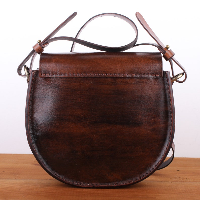 Ladies Leather Hand Bag Leather Purse Brown Handbag Purse Etsy UK