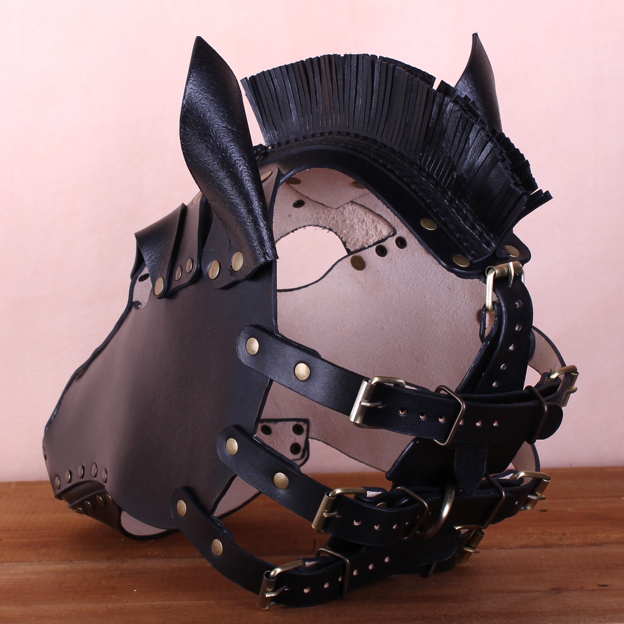 革製の馬のマスク - Etsy 日本