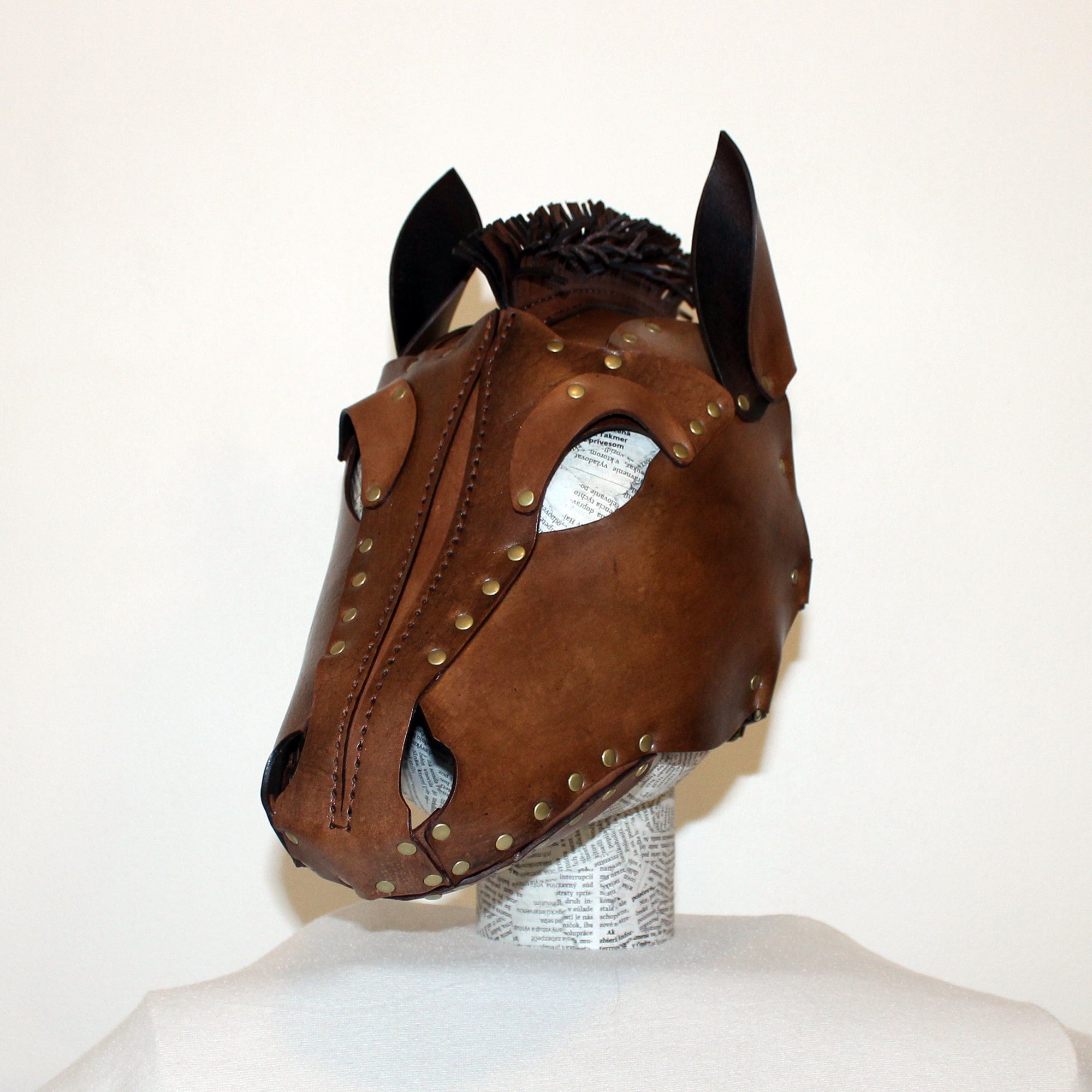 Brown Leather Horse Mask Pet Fetish BDSM Leather Etsy Finland