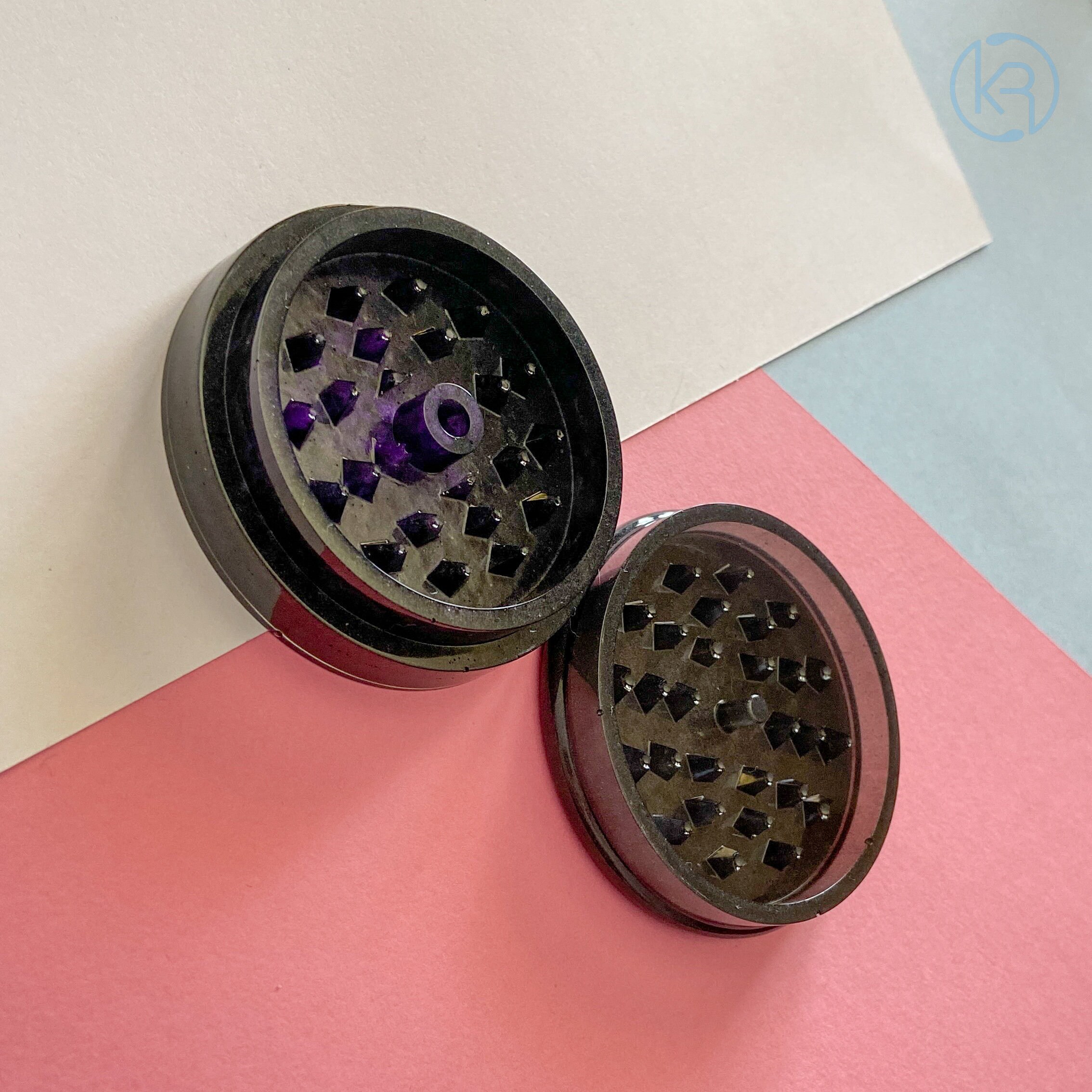 Custom Resin Grinder Personalised Herb Grinder 2 Piece Etsy