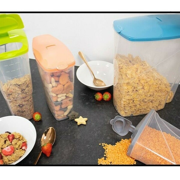 Plastic Cereal Storage Etsy