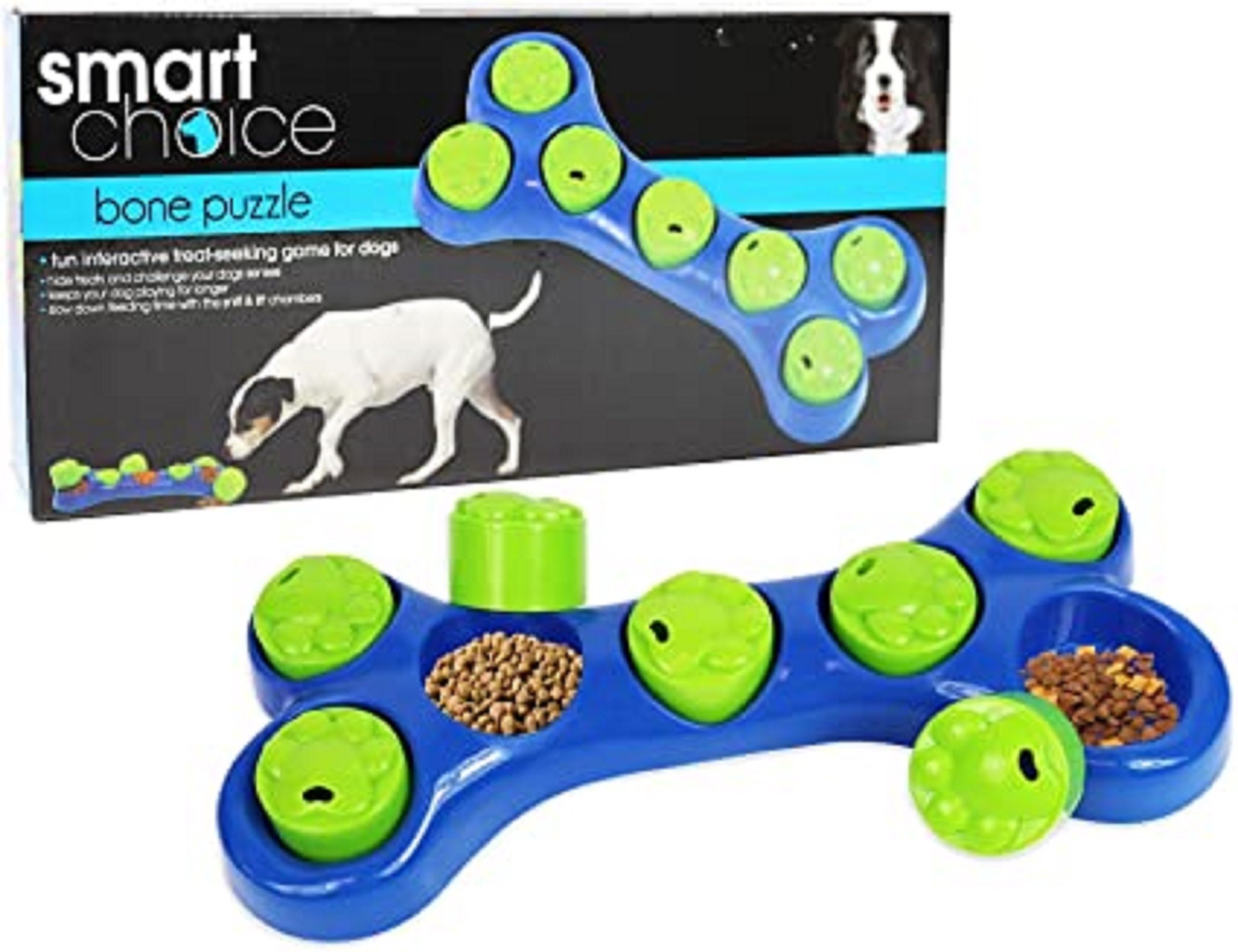 Dog Toy Pet Paw Puzzle Feeder Bone Treat Toy Boredom Breaker Interactive  Foraging Bowl 