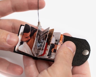 Mini Photo Album Keychain - Personalized Gift, Personalized Gifts for Dad, Fathers day gift from daughter