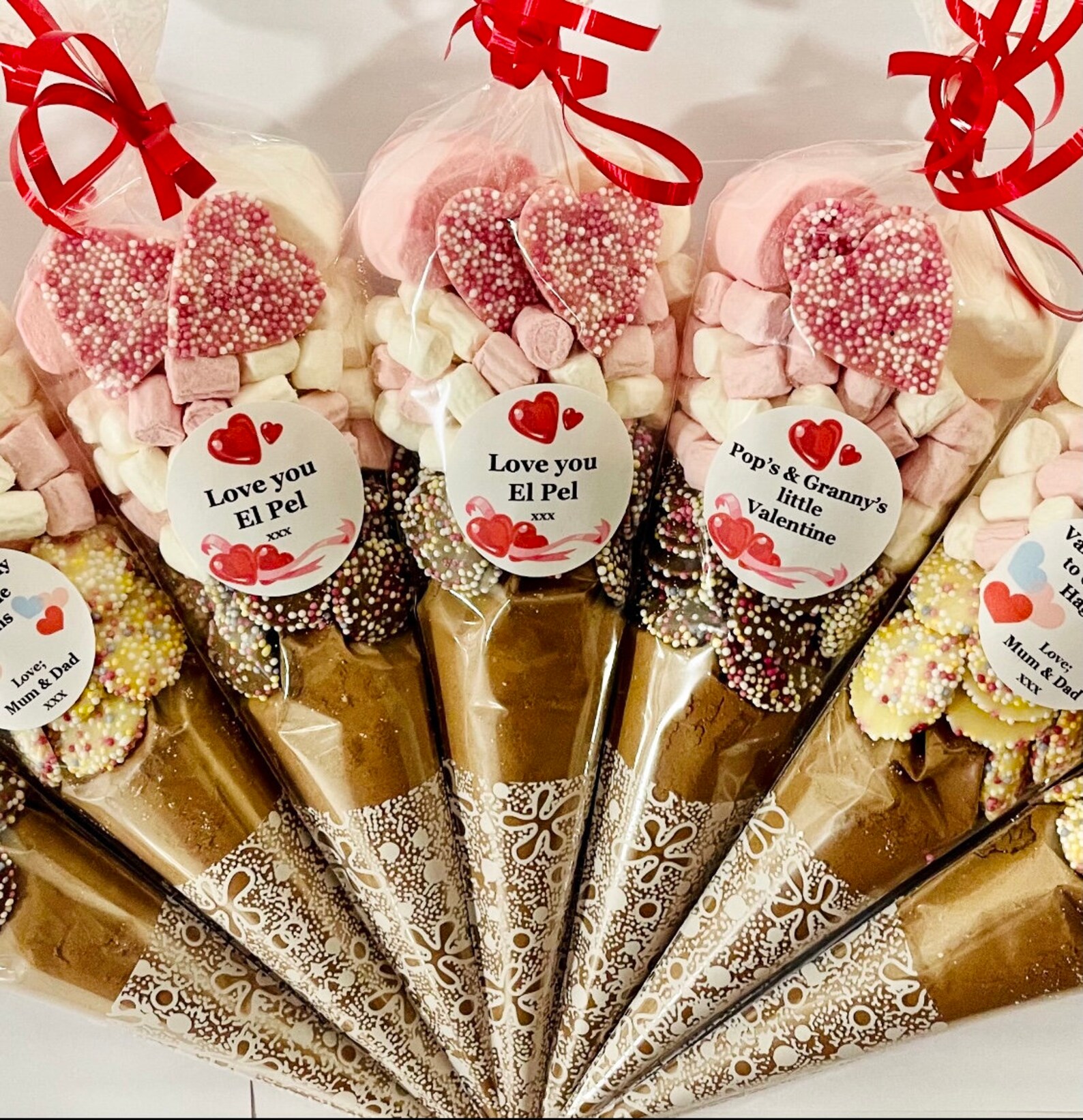 Personalised Cadbury Pre Filled Hot Chocolate Sweet Cones Etsy