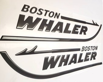 Boston Whaler Boat Emblem Domed Boat Decals Stickers (Set)