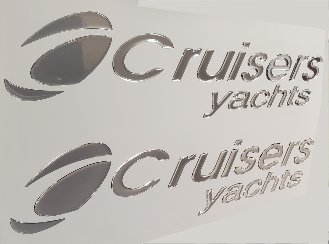 Cruisers Yachts Emblem Boat Domed Decals Stickers set Etsy