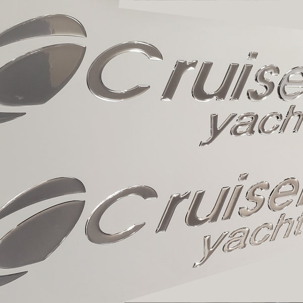Cruisers Yachts Emblem  Boat Domed Decals Stickers (Set)