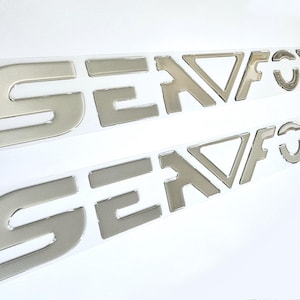 Sea Fox Boat Emblems  Chrome Domed Decals Stickers (Set)